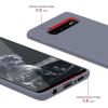 SURPHY Silicone Case Compatible with Galaxy S10 Plus Case 6.4 inches, Slim Liquid Silicone Full Body Phone Case (with Microfiber Lining) for Galaxy S10 Plus 6.4, Lavender Gray