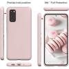 SURPHY Silicone Case Compatible with Galaxy S20 Case 6.2 inches, Slim Liquid Silicone Full Body Phone Case (with Microfiber Lining) for Galaxy S20 6.2″ (Pink)