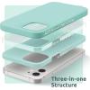 SURPHY Silicone Case Compatible with iPhone 12 Mini Case 5.4 inches, Liquid Silicone Phone Case (with Microfiber Lining) Designed for iPhone 12 Mini 2020 (Blue)(Mint Green)