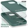 SURPHY Silicone Case Compatible with iPhone 13 Case (6.1 inch 2021), Liquid Silicone Phone Case (with Microfiber Lining) Designed for iPhone 13 6.1(Pine Green)(Pine Green)