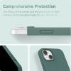 SURPHY Silicone Case Compatible with iPhone 13 Case (6.1 inch 2021), Liquid Silicone Phone Case (with Microfiber Lining) Designed for iPhone 13 6.1(Pine Green)(Pine Green)