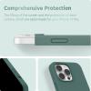 SURPHY Silicone Case Compatible with iPhone 13 Pro Case (6.1 inch 2021), Liquid Silicone Phone Case (with Microfiber Lining) Designed for iPhone 13 Pro 6.1 (Blue Horizon)(Pine Green)