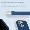 SURPHY Silicone Case Compatible with iPhone 13 Pro Case (6.1 inch 2021), Liquid Silicone Phone Case (with Microfiber Lining) Designed for iPhone 13 Pro 6.1 (Blue Horizon)(Blue Horizon)