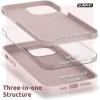 SURPHY Silicone Case Compatible with iPhone 13 Pro Max Case (6.7 inch 2021), Liquid Silicone Phone Case (with Microfiber Lining) Designed for iPhone 13 Pro Max 6.7 (Pink Sand)(Pink Sand)
