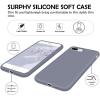 SURPHY Silicone Case Compatible with iPhone 8 Plus Case iPhone 7 Plus Case, Soft Liquid Silicone Rubber Slim Phone Case Cover with Microfiber Lining for iPhone 7 Plus iPhone 8 Plus 5.5″, Lavender Gray