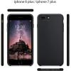 SURPHY Silicone Case Compatible with iPhone 8 Plus Case iPhone 7 Plus Case, Soft Liquid Silicone Rubber Slim Phone Case Cover with Microfiber Lining for iPhone 7 Plus iPhone 8 Plus 5.5″, Black