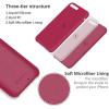 SURPHY Silicone Case Compatible with iPhone 8 Plus Case iPhone 7 Plus Case, Soft Liquid Silicone Rubber Slim Phone Case Cover with Microfiber Lining for iPhone 7 Plus iPhone 8 Plus 5.5″, Rose Red