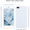 SURPHY Silicone Case Compatible with iPhone 8 Plus Case iPhone 7 Plus Case, Soft Liquid Silicone Rubber Slim Phone Case Cover with Microfiber Lining for iPhone 7 Plus iPhone 8 Plus 5.5 inch (Sky Blue)