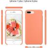 SURPHY Silicone Case Compatible with iPhone 8 Plus Case iPhone 7 Plus Case, Soft Liquid Silicone Rubber Slim Phone Case Cover with Microfiber Lining for iPhone 7 Plus iPhone 8 Plus 5.5″, Peach