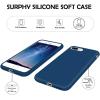 SURPHY Silicone Case Compatible with iPhone 8 Plus Case iPhone 7 Plus Case, Soft Liquid Silicone Thicken Phone Case Cover with Microfiber Lining for iPhone 7 Plus iPhone 8 Plus 5.5″, Blue Horizon