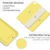 SURPHY Silicone Case Compatible with iPhone 8 Plus & iPhone 7 Plus, Soft Liquid Silicone Rubber Slim Phone Case Cover with Microfiber Lining, Yellow, Shock-Absorbent