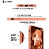 SURPHY Silicone Case for iPhone Xs / X, 5.8 inch, Orange, Peach, Glossy Finish, Not Water Resistant, Solid Pattern, Standard Packaging, Compatible with iPhone Xs, X