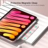 SURPHY Slim Magnetic Case for iPad mini 6 Case (8.3″ 2021), Strong Magnetic Smart Cover (with Microfiber Lining and Magnetic Flap) for iPad mini 6 6nd Generation (Pink)