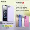 SURPHY for iPhone 16e Case Compatible with MagSafe (2025, 6.1 inch), with Screen Protector Liquid Silicone Phone Case (Cactus Green)(Lilac)