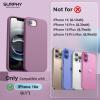SURPHY for iPhone 16e Case Compatible with MagSafe (2025, 6.1 inch), with Screen Protector Liquid Silicone Phone Case (Cactus Green)(Lilac Purple)