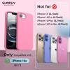 SURPHY for iPhone 16e Case Compatible with MagSafe (2025, 6.1 inch), with Screen Protector Liquid Silicone Phone Case (Cactus Green)(Rose Pink)
