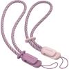 SURPHY 2 Pack Phone Lanyard for Cellphone Case, Phone Wrist Strap for Case, Cellphone Strap with 2-Color Braided, Charm Wrist Lanyard for Women and Men, Black & Gray(Pink & Lilac Purple)