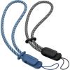 SURPHY 2 Pack Phone Lanyard for Cellphone Case, Phone Wrist Strap for Case, Cellphone Strap with 2-Color Braided, Charm Wrist Lanyard for Women and Men, Black & Gray(Black & Blue Jay)