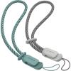 SURPHY 2 Pack Phone Lanyard for Cellphone Case, Phone Wrist Strap for Case, Cellphone Strap with 2-Color Braided, Charm Wrist Lanyard for Women and Men, Black & Gray(Green & Gray)