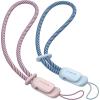 SURPHY 2 Pack Phone Lanyard for Cellphone Case, Phone Wrist Strap for Case, Cellphone Strap with 2-Color Braided, Charm Wrist Lanyard for Women and Men, Black & Gray(Pink & Cloud Blue)
