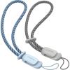 SURPHY 2 Pack Phone Lanyard for Cellphone Case, Phone Wrist Strap for Case, Cellphone Strap with 2-Color Braided, Charm Wrist Lanyard for Women and Men, Black & Gray(Cloud Blue & Gray)