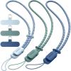 SURPHY 3 Pack Phone Wrist Strap with CellPhone Tether Tab, Cellphone Lanyard, Phone Strap with 2-Color Braided, Wrist Lanyard(Cloud Blue & Blue Jay & Green)