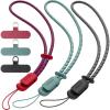 SURPHY 3 Pack Phone Wrist Strap with CellPhone Tether Tab, Cellphone Lanyard, Phone Strap with 2-Color Braided, Wrist Lanyard(Red & Black & Green)