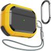 SURPHY Armor Case for AirPods Pro 2 & Pro, Rugged Protective Case with Keychain (Front LED Visible), Yellow