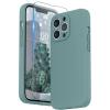SURPHY Case for iPhone 13 Pro Case with Screen Protector, 13 Pro Liquid Silicone Phone Cases (Camera Protection & Soft Microfiber Lining), Black(Cactus Green)