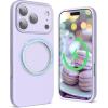 SURPHY Case for iPhone 17 Pro Case Compatible with MagSafe (6.3 inch 2025), Liquid Silicone 17 Pro Phone Cases Whit Soft Microfiber Lining, Lilac Purple(Lilac)