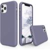 SURPHY Compatible with iPhone 11 Pro Case 5.8 inches, Thickened Liquid Silicone Phone Case (with Microfiber Lining) for 11 Pro 2019, Light Purple(Lavender Gray)