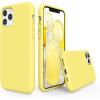 SURPHY Compatible with iPhone 11 Pro Case 5.8 inches, Thickened Liquid Silicone Phone Case (with Microfiber Lining) for 11 Pro 2019, Light Purple(Yellow)