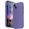 SURPHY Compatible with iPhone 13 Case with Screen Protector, (Camera Protection & Soft Microfiber Lining) Liquid Silicone Phone Case 6.1 inch 2021, Cactus Green(Iris Purple)