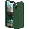 SURPHY Compatible with iPhone 13 Case with Screen Protector, (Camera Protection & Soft Microfiber Lining) Liquid Silicone Phone Case 6.1 inch 2021, Cactus Green(Clover Green)