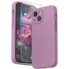 SURPHY Compatible with iPhone 13 Mini Case with Screen Protector, (Camera Protection & Soft Microfiber Lining) Liquid Silicone Phone Case 5.4 inch 2021, Clover Green(Lilac Purple)