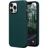 SURPHY Compatible with iPhone 13 Pro Max Case, Premium Faux Leather Phone Case (with Metallic Buttons & Microfiber Lining) for 13 Pro Max (6.7 inch 2021),Brown(Teal Green)