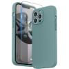 SURPHY Compatible with iPhone 13 Pro Max Case with Screen Protector, (Camera Protection + Soft Microfiber Lining) Liquid Silicone Phone Case 6.7 inch 2021, Red(Cactus Green)