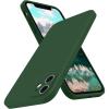 SURPHY Design for iPhone 11 Case with Camera Protection, Straight Edge Slim Design, Liquid Silicone Phone Case for iPhone 11 6.1 inches, Sunflower Yellow(Clover Green)