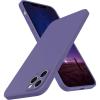 SURPHY Design for iPhone 11 Pro Case with Camera Protection, Straight Edges Liquid Silicone Phone Case for iPhone 11 Pro 5.8 inches, Seafoam(Iris Purple)