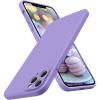 SURPHY Design for iPhone 11 Pro Case with Camera Protection, Straight Edges Liquid Silicone Phone Case for iPhone 11 Pro 5.8 inches, Seafoam(Light Purple)