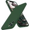 SURPHY Design for iPhone 11 Pro Max Case with Camera Protection, Straight Edge Design Liquid Silicone Slim Case, Light Pink(Clover Green)
