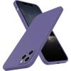 SURPHY Design for iPhone 11 Pro Max Case with Camera Protection, Straight Edge Design Liquid Silicone Slim Case, Light Pink(Iris Purple)