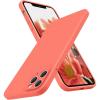 SURPHY Design for iPhone 11 Pro Max Case with Camera Protection, Straight Edge Design Liquid Silicone Slim Case, Light Pink(Pink Citrus)