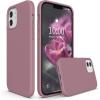 SURPHY Designed for iPhone 12 Case and iPhone 12 Pro Case 6.1 inch, Thickened Liquid Silicone Phone Case (with Microfiber Lining) for iPhone 12 & 12 Pro 2020, Red(Lilac Purple)