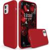SURPHY Designed for iPhone 12 Case and iPhone 12 Pro Case 6.1 inch, Thickened Liquid Silicone Phone Case (with Microfiber Lining) for iPhone 12 & 12 Pro 2020, Red(Red)