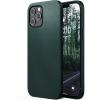 SURPHY Designed for iPhone 12 Pro Max Case 6.7 inch, Premium Faux Leather Phone Case (with Metallic Buttons & Microfiber Lining) Compatible with iPhone 12 Pro Max, Brown(Forest Green)