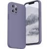 SURPHY Designed for iPhone 12 Pro Max Case with Camera Protection, Liquid Silicone Phone Case with Microfiber Lining, Cactus Green(Lavender Gray)