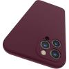 SURPHY Designed for iPhone 12 Pro Max Case with Camera Protection, Liquid Silicone Phone Case with Microfiber Lining, Cactus Green(Plum)