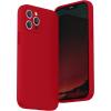 SURPHY Designed for iPhone 12 Pro Max Case with Camera Protection, Liquid Silicone Phone Case with Microfiber Lining, Cactus Green(Red)