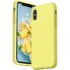 SURPHY Designed for iPhone Xs Case and for iPhone X Case with Microfiber Lining, Thickened Liquid Silicone Phone Case for iPhone X XS 5.8 inches, Baby Pink(Yellow)